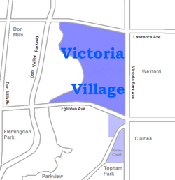 Victoria Park Village map